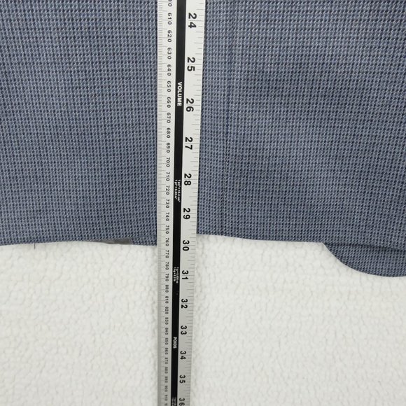 Chaps Blazer 38R Blue Geometric Two Button Double Vent Business Casual Formal - Picture 7 of 13